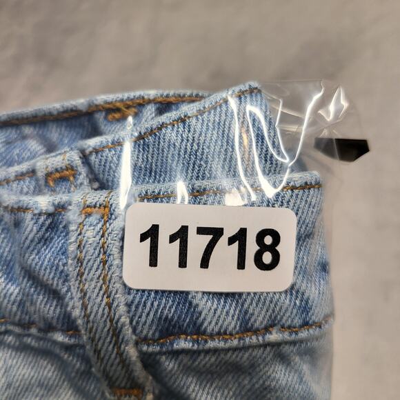 Levis 505 Jeans Mens 34x27 Blue Light Wash Straight Leg Regular Fit Distressed - Picture 14 of 14